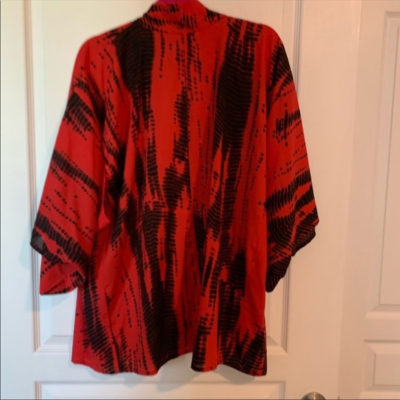 Red Letherette Kimono - Picture 2 of 3